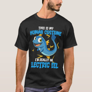 Grappige Elektrische Eel Kostuum Design Dierenvrie T-shirt