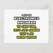 Grappige Elektronica Engineer T-shirts en geschenk Briefkaart (Voorkant)