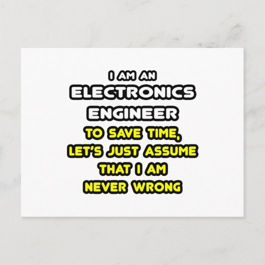 Grappige Elektronica Engineer T-shirts en geschenk Briefkaart (Voorkant)