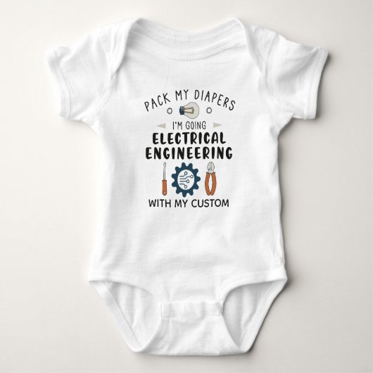 Grappige elektrotechnicus elektronica technicus romper (Voorkant)