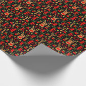 Grappige Elf Christmas Wrapping Cadeaupapier (Hoek)