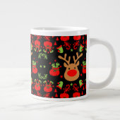 Grappige Elf Christmas Wrapping Extra Grote Beker (Rechts)