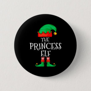 Grappige Elf Familie Kerst Prinses Elf Trui Voor M Ronde Button 5,7 Cm