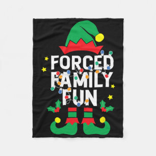 Grappige Elf Geforceerde Familie Pret Sarcastisch  Fleece Deken