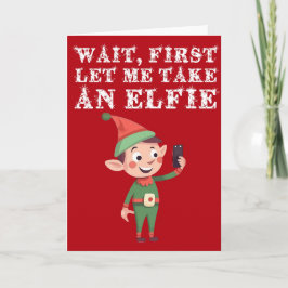 Grappige Elf Kerstwoordspeling laat me een elfie n Kaart