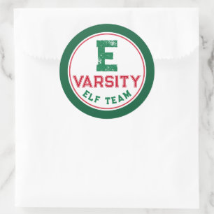 Grappige Elf Team Kerst stickers