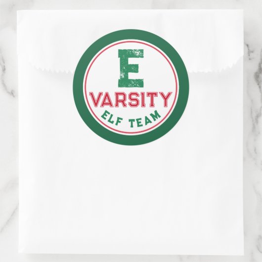 Grappige Elf Team Kerst stickers (Tas)