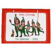 Grappige Elf Uw Familie van Zes Inclusief Hond Roo Groot Cadeauzakje (Achterkant)