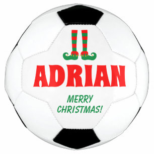 Grappige elfenvoeten Kerst voetbal sport cadeau