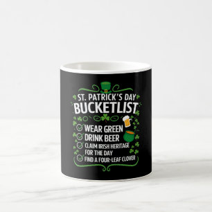 Grappige emmerlijst vier St. Patrick's Dag Koffiemok