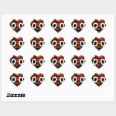 grappige emoji hart sticker (Vel)
