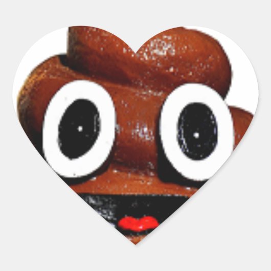 grappige emoji hart sticker (Voorkant)