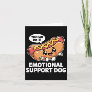 Grappige emotionele steun Hot Dogs Pun Motiverend  Kaart