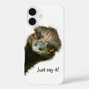 Grappige EMU zeg het maar iPhone 16 Hoesje