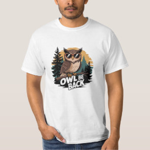 Grappige en grillige uil liefhebber graphics t-shirt