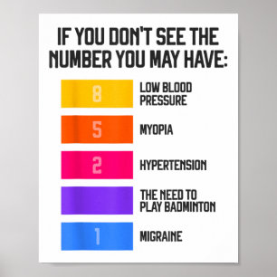 Grappige en humoristische Badminton Memes Shuttle  Poster