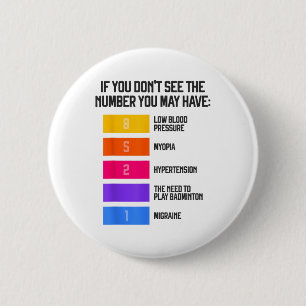Grappige en humoristische Badminton Memes Shuttle  Ronde Button 5,7 Cm