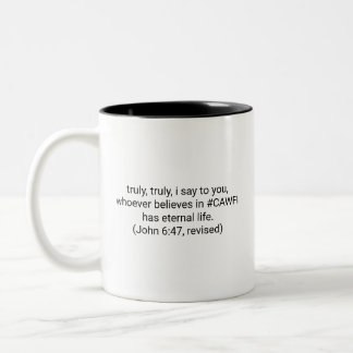 Grappige en inspirerende koffiemok tweekleurige koffiemok