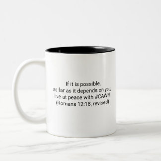 Grappige en inspirerende koffiemok tweekleurige koffiemok