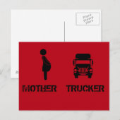 Grappige en koele Moeder Trucker door Storeman Briefkaart (Voorkant / Achterkant)