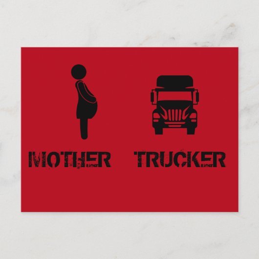 Grappige en koele Moeder Trucker door Storeman Briefkaart (Voorkant)