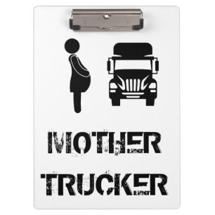 Grappige en koele Moeder Trucker door Storeman Klembord