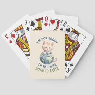 Grappige en Leuke Kat- Down To Earth (2) Pokerkaarten