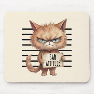 Grappige en Leuke Kat Mugshot Muismat