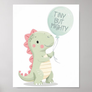 Grappige en Motiverende Dino Grafiek Poster