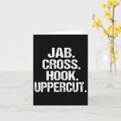Grappige en sarcastische kickbokser Jab Cross Hook Kaart (Gele Bloem)