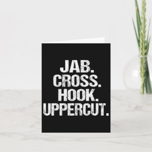 Grappige en sarcastische kickbokser Jab Cross Hook Kaart