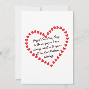 Grappige en sarcastische Valentijnsdag cadeau quot Feestdagenkaart