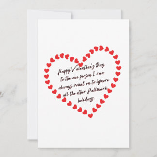 Grappige en sarcastische Valentijnsdag cadeau quot Feestdagenkaart
