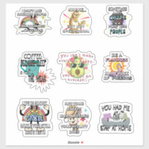 Grappige en sarcastische Vinyl Stickers