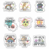 Grappige en sarcastische Vinyl Stickers (Voorkant)