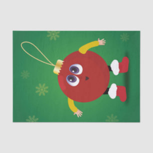 Grappige en schattige kerstversiering met sneeuwvl tissuepapier