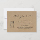 Grappige en schattige uitnodiging antwoordkaart in (Voorkant)