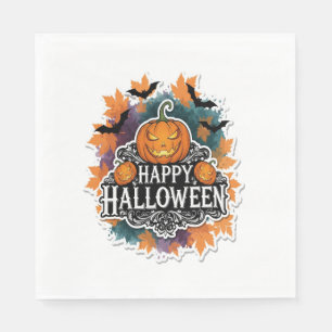Grappige en spookachtige Halloween Quotes Gelukkig Servet