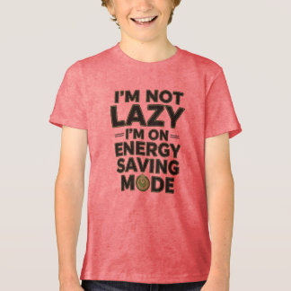 Grappige Energiebesparende Modus Lui Citaat Kinder Tri-Blend Shirt