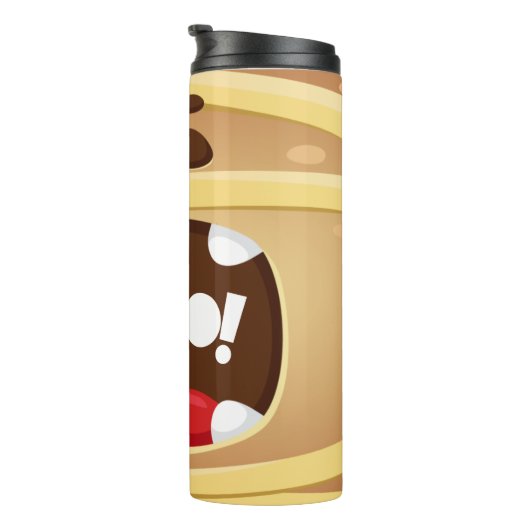 Grappige enge Boo Mummy Halloween Thermosbeker (Geroteerd rechts)