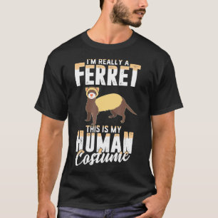 Grappige enge fret menselijk kostuum Halloween Vro T-shirt