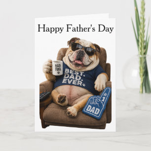 GRAPPIGE ENGELSE BULDOG VADERDAG KAART