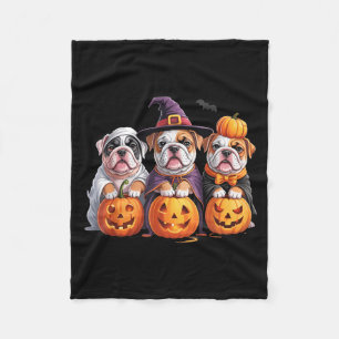Grappige Engelse Bulldog Geest Franse Hond Hallowe Fleece Deken
