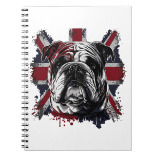 Grappige Engelse bulldog Notitieboek