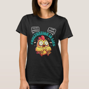 Grappige Engelse grammatica-problemen kip interpun T-shirt