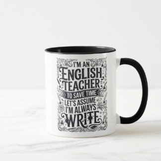 Grappige Engelse leraar altijd typografie mok schr