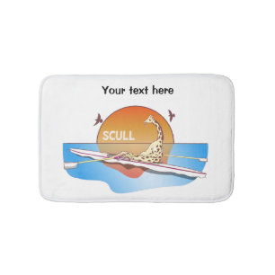 Grappige enkelschedels roeien badmat
