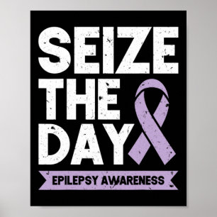 Grappige Epilepsie Bewustzijn Grijp De Dag Lint Poster