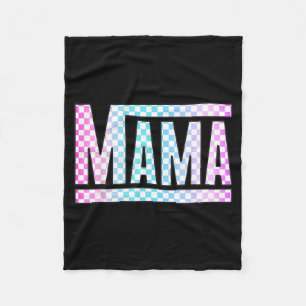 Grappige epische mama geruite kleurrijke gloed moe fleece deken