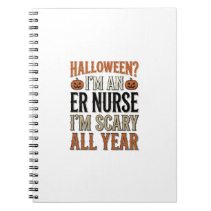 Grappige ER-verpleegster Halloween Verschrikkelijk Notitieboek